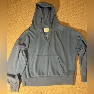 American Eagle Gray Henley Hoodie